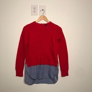J Crew Scoop neck Red Sweater
